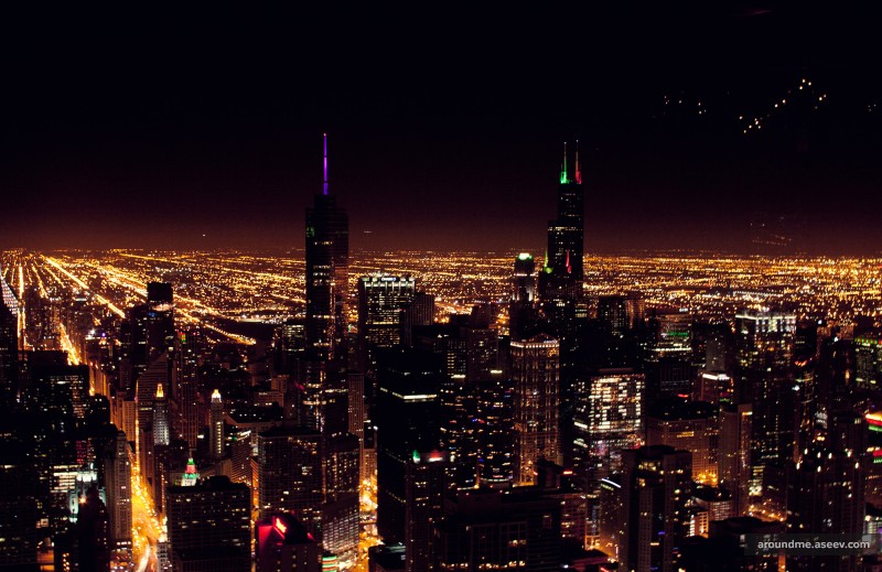 96 Floors Above Night Chicago